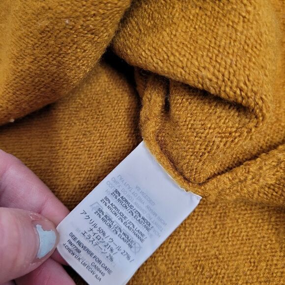 MADEWELL rust tier ruffle sleeve pullover sweater in coziest yarn M - Picture 6 of 12